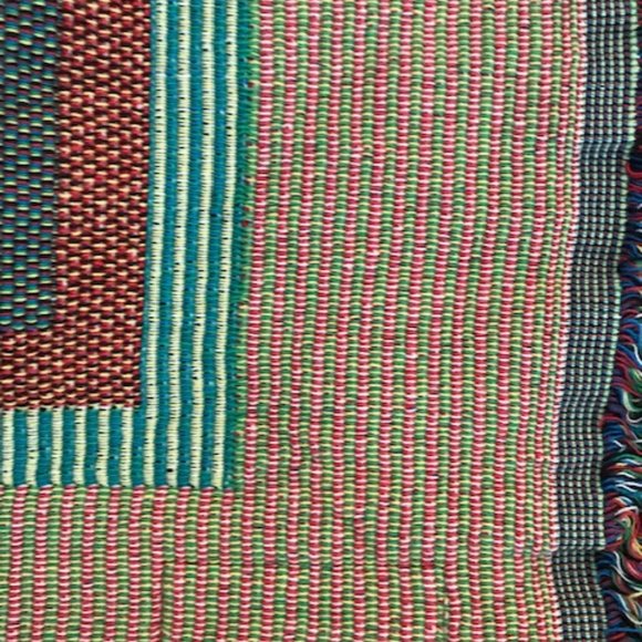 Indigenous Cotton Tapestry Throw "Lovebirds" NEW - Picture 11 of 15